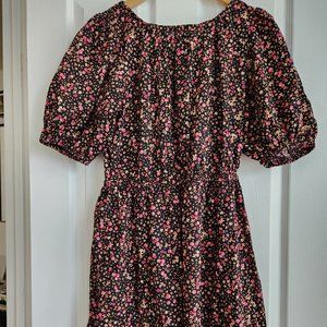 Ditsy Floral Puff Sleeve Mini Dress